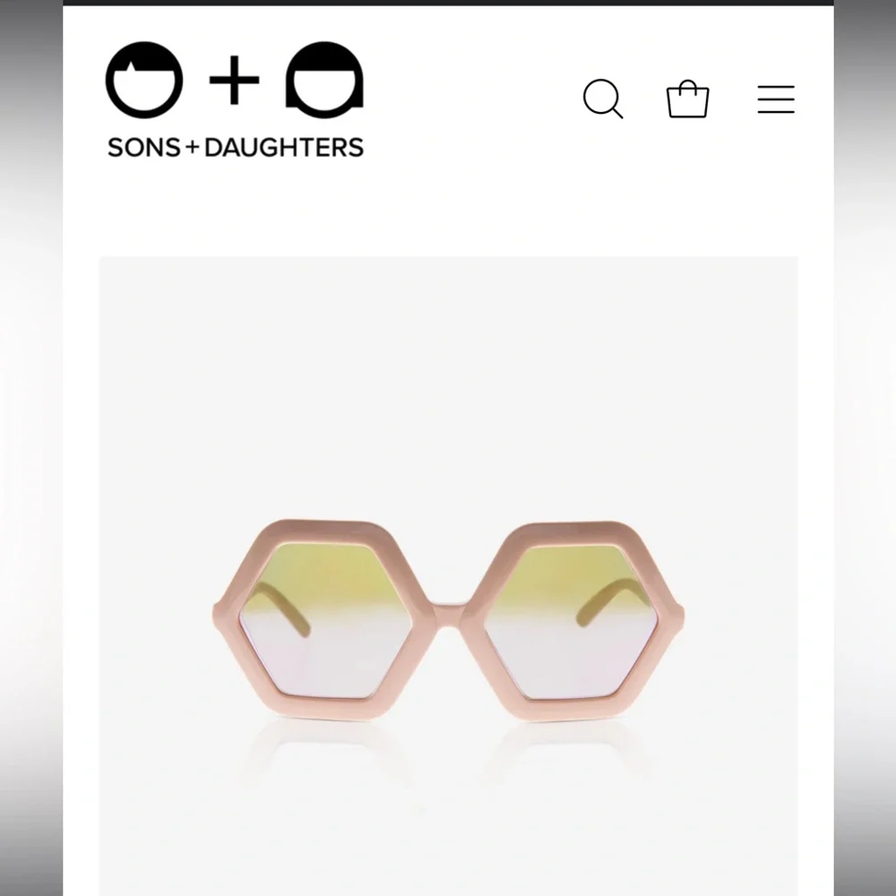 Sons + Daughters bio nude hexagon sunglasses